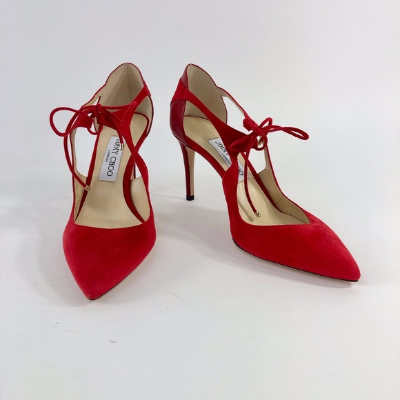 Jimmy Choo Shoes - NWOT Jimmy Choo Vanessa red leather sandals